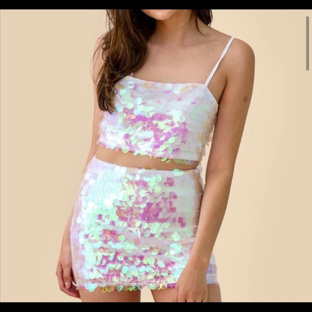 NWT Emory park sequin skirt set SMALL